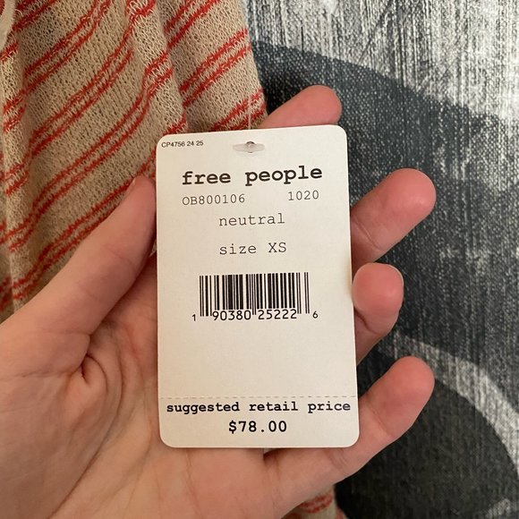 NWT Free People | Floral Applique Frida Tank | Racerback | XS | Extra Small - Picture 4 of 10